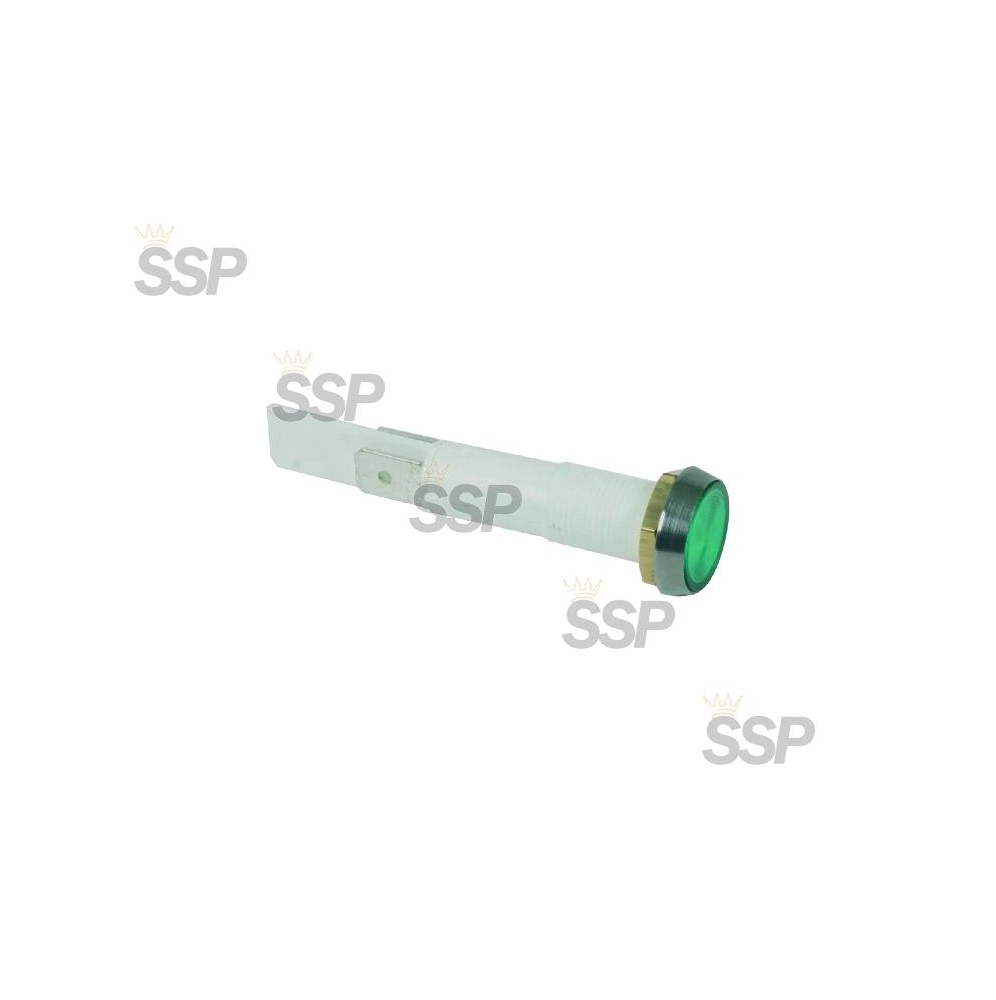 Signal green lamp Ø 15 mm 230V